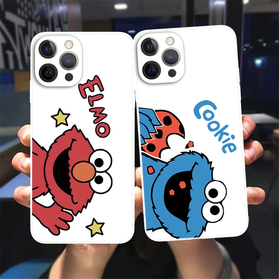 

Cute Cookies ELMO Sesame Street Case for iphone X XR XS MAX 7 8 plus 13 12 11 Pro Max SE 2020 13 mini Soft TPU back cover coque