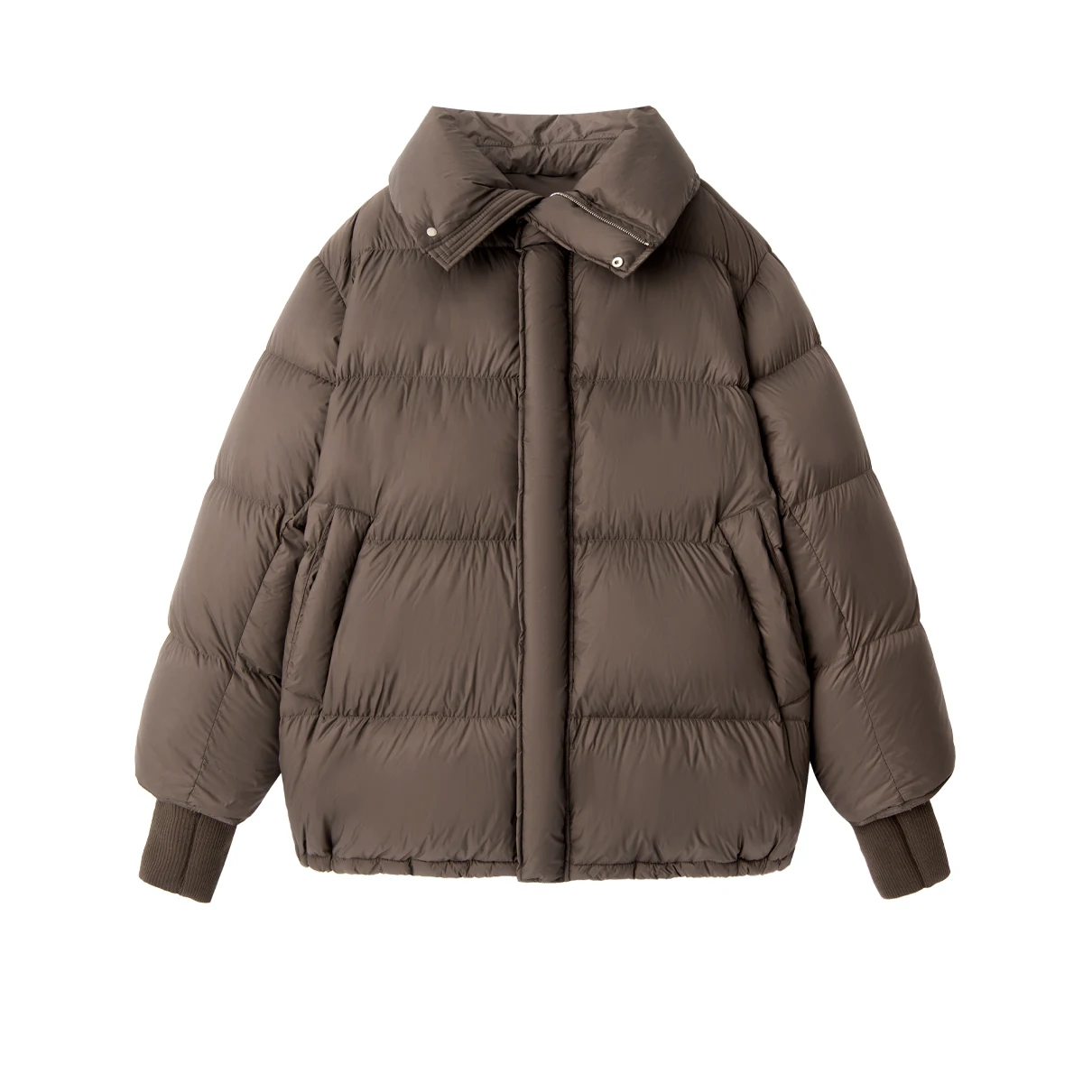 New Casaco Feminino  90%  White Duck Down  Winter  High Street Fashion Design Zipper  Pockets  Down Jacket Women