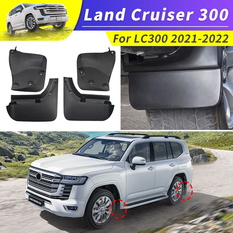 

For 2021 2022 Toyota Land Cruiser 300 Lc300 Fj300 Modified Accessories Front and Rear Fender Splash Shield Body Kit VXR GXR