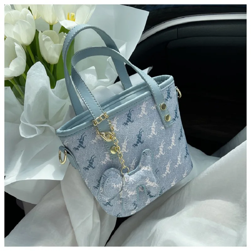 

Нишевые сумки для женщин, новинка 2022, модная сумка через плечо с принтом, вместительная сумка Ins