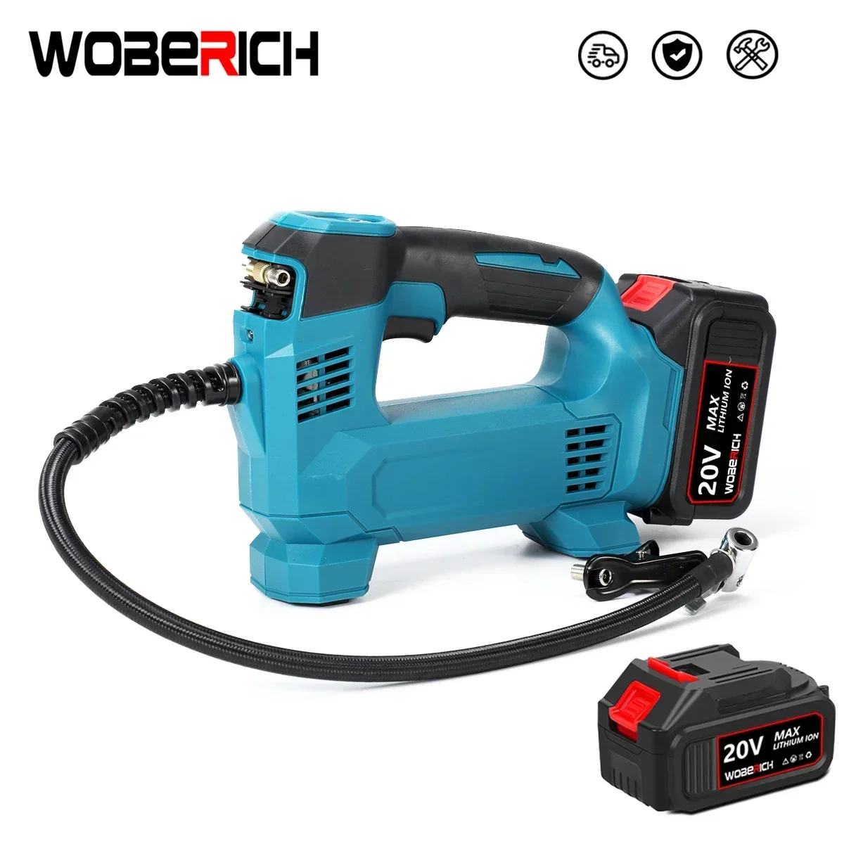 40л/мин беспроводной перезаряжаемый воздушный насос для автомобиля велосипедных