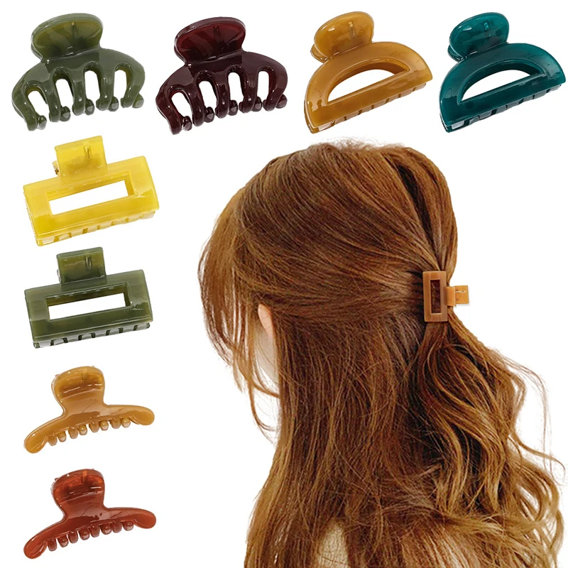 

Geometry Claw Clips Jelly Color Mini Hair Clip Sweet Decorate Hair Clips New Girls Hair Accessories Acrylic Korean Haipins 2023