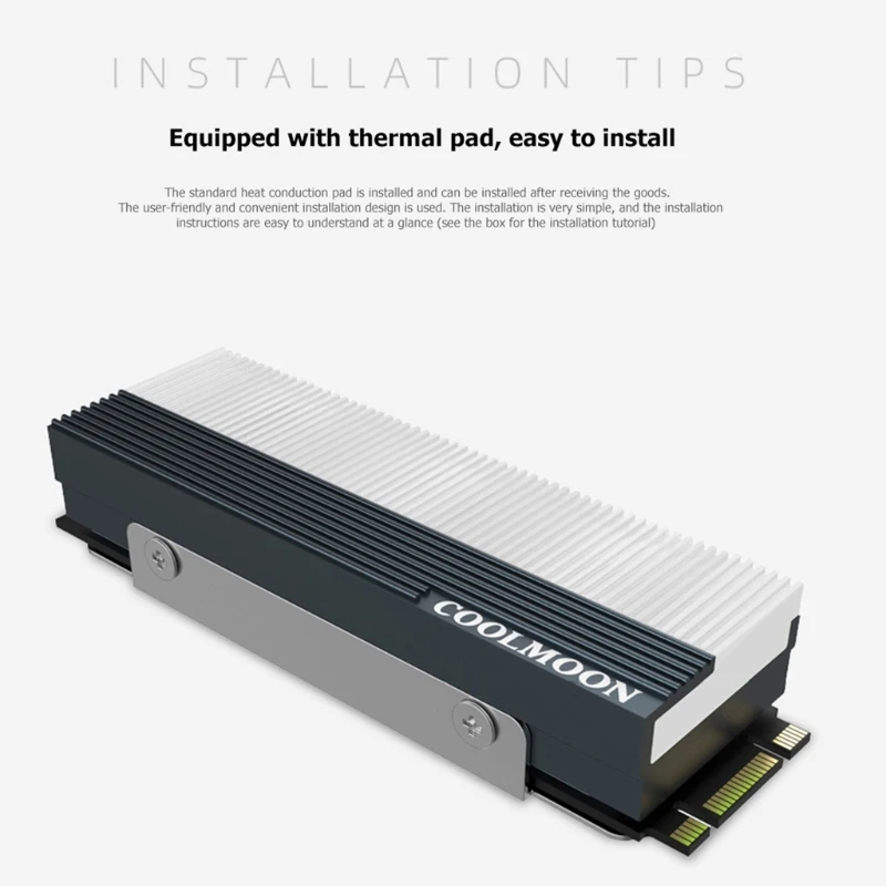 

COOLMOON CM-M73S M.2 SSD Heatsink Cooler 2280 ARGB Solid State Disk Radiator