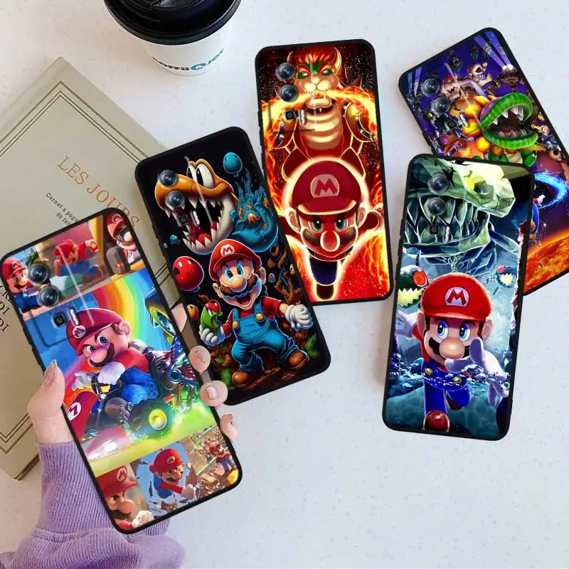 

Cute Cartoon Anime Mario Art Phone Case For Xiaomi Redmi K60 K50 K40 12X 11 10C 11 9A 9C 9AT 8A 8 7A 6A A1 5 4X 5G Black Cover