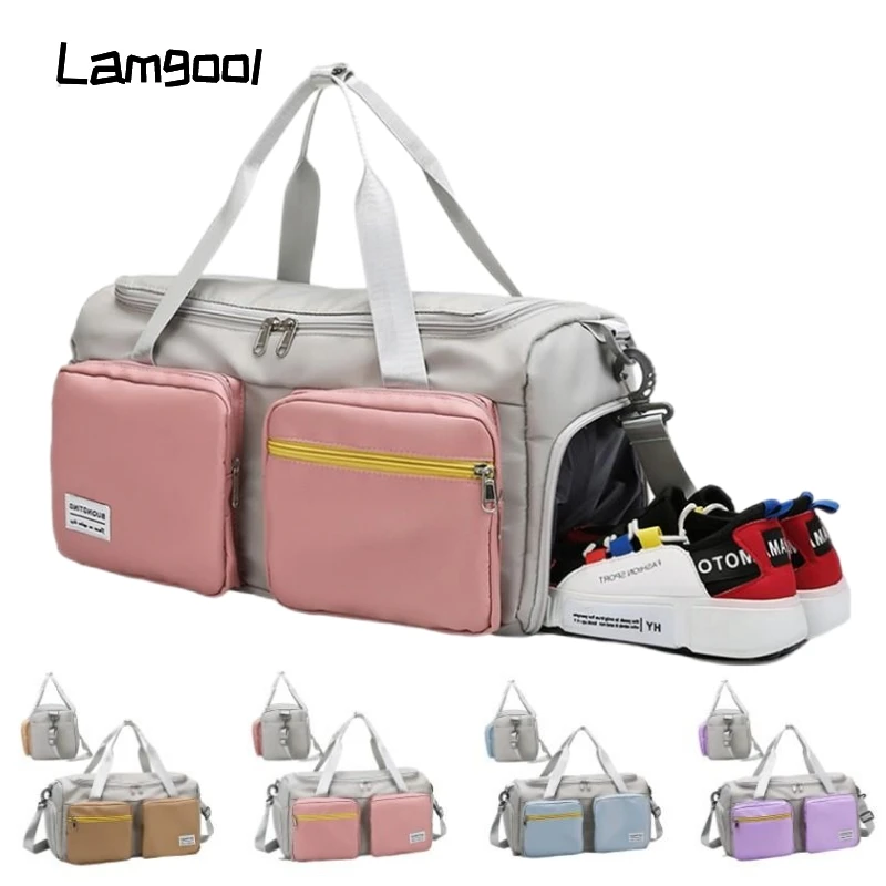 Women Gym Bags Fitness Sports Duffle Bag Training Handbag with Shoes Compartment Traveling Swimming Yoga Hiking Camping Backpack