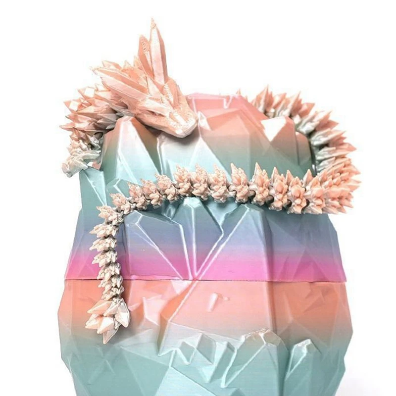 3D Печатный дракон в яйце полностью сочлененный Хрустальный фиджет-игрушки