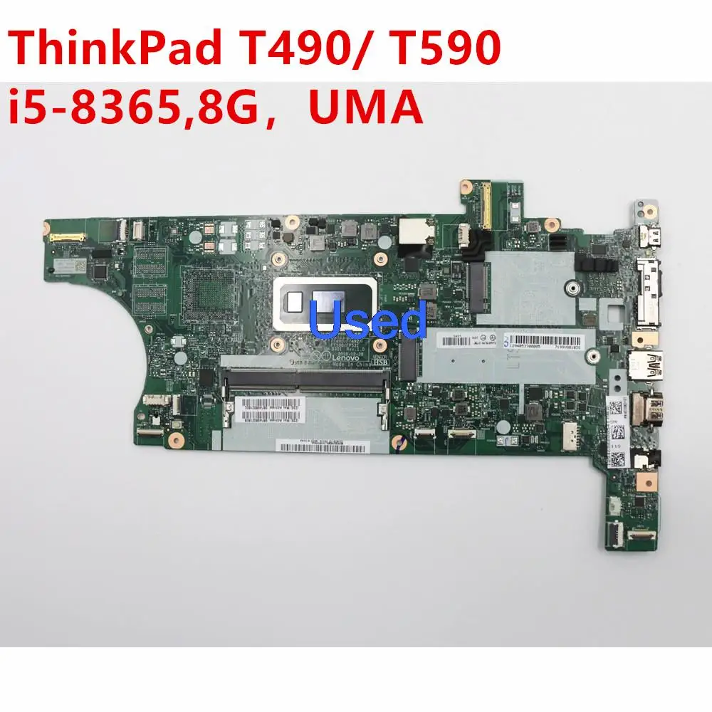 

Used Mainboard For Lenovo Thinkpad T490 T590 Motherboard i5-8365U 8GB RAM UMA 01YT397 01YT395