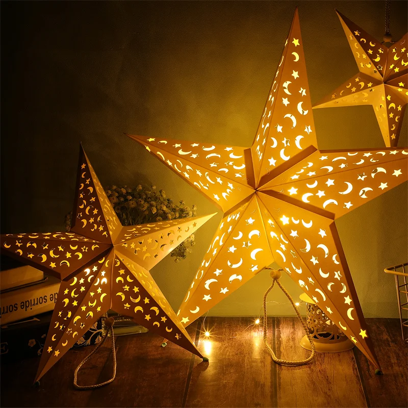 

Ramadan Decoration Hollow Out Star Pendant EID Mubarak Decor for Home Islamic Muslim Party Eid Mubarak Ramadan Decoration 2022