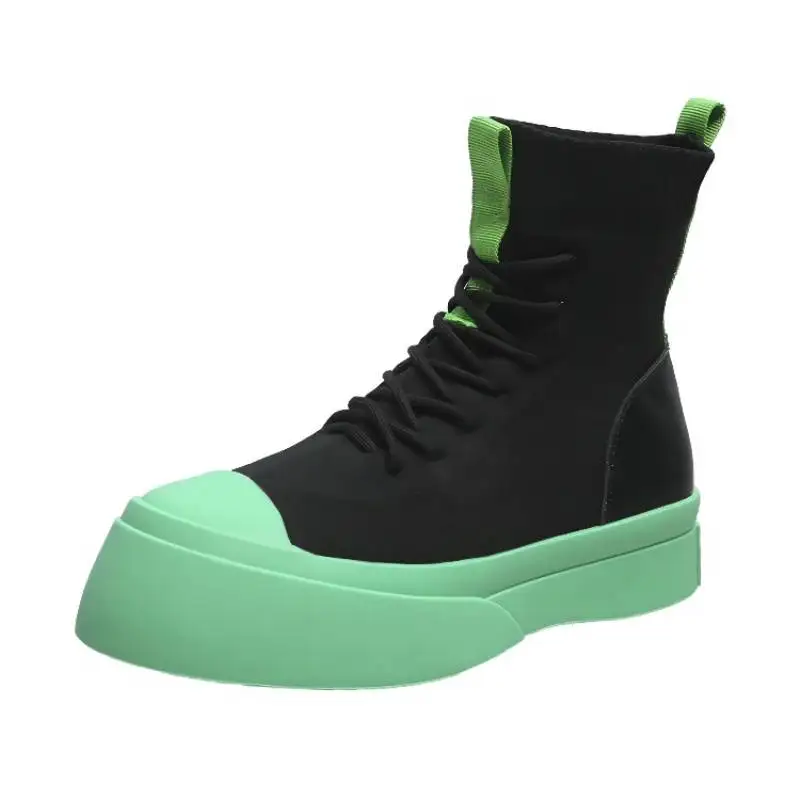 TOPHQWS Casual Women Ankle Boots 2022 Fashion Slip On Platform Sock Boots Autumn Winter Designer Shoes Women Punk Gothic Boots