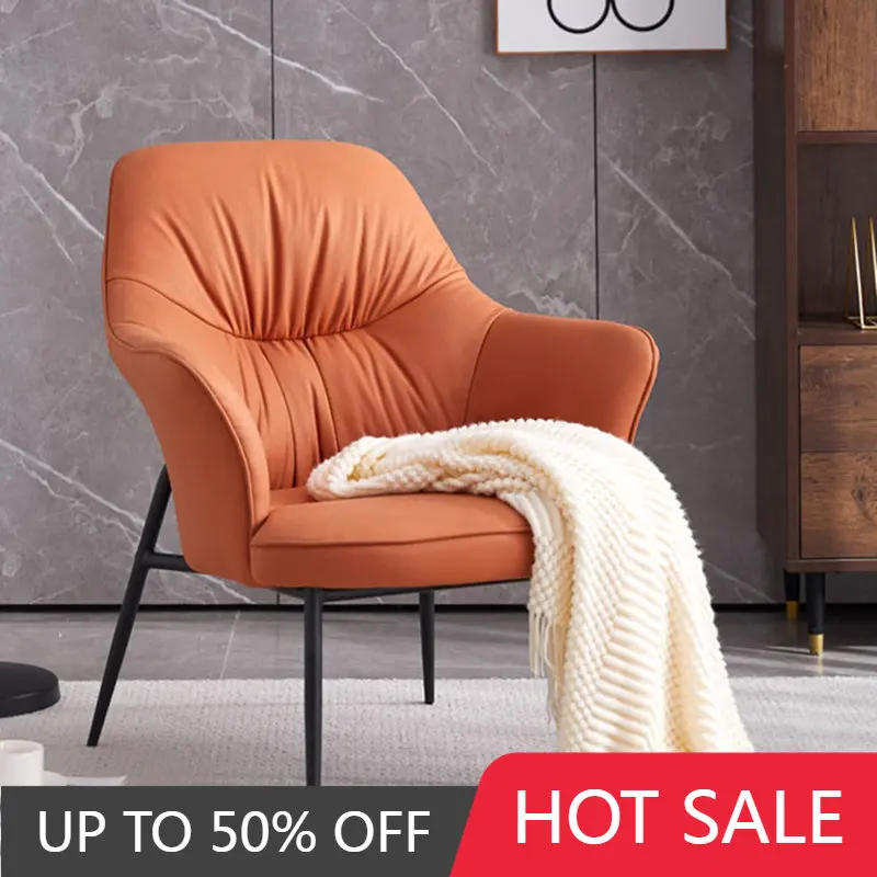 

Modern Nordic Chairs Living Single Sofa Fabric Lounge Chair Bedroom Lazy Relaxing Ergonomic Office Fauteuil Salon Home Furniture