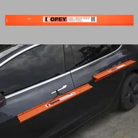 Car Aluminum Door /Body Side Anti-collision Protective Strip Parking Lot Anti-scratch Protection Accessories for Tesla