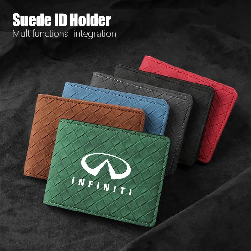 

Leather Car Driver's License Card Holder Slim ID Cover For Infiniti FX45 FX35 Q50 G37 QX70 EX35 QX30 G35 M35 Q30 FX Q70 ESQ JX35