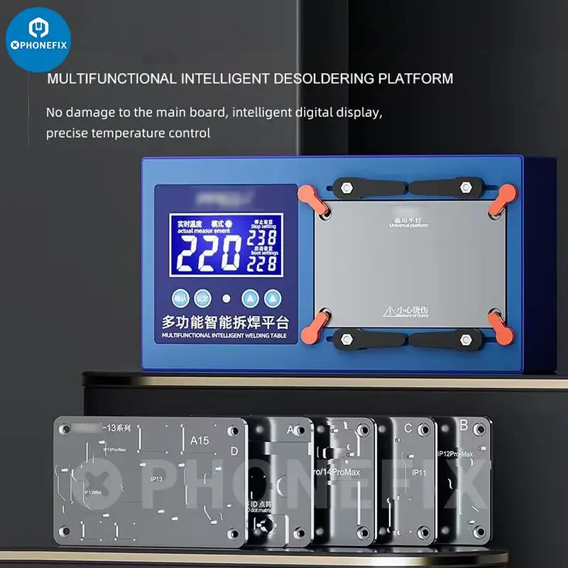 

Платформа для предварительного нагрева PPD120ES с интеллектуальным дисплеем для процессора iPhone 11/12/13/14, приспособление для удаления клея с помощью точечной матрицы