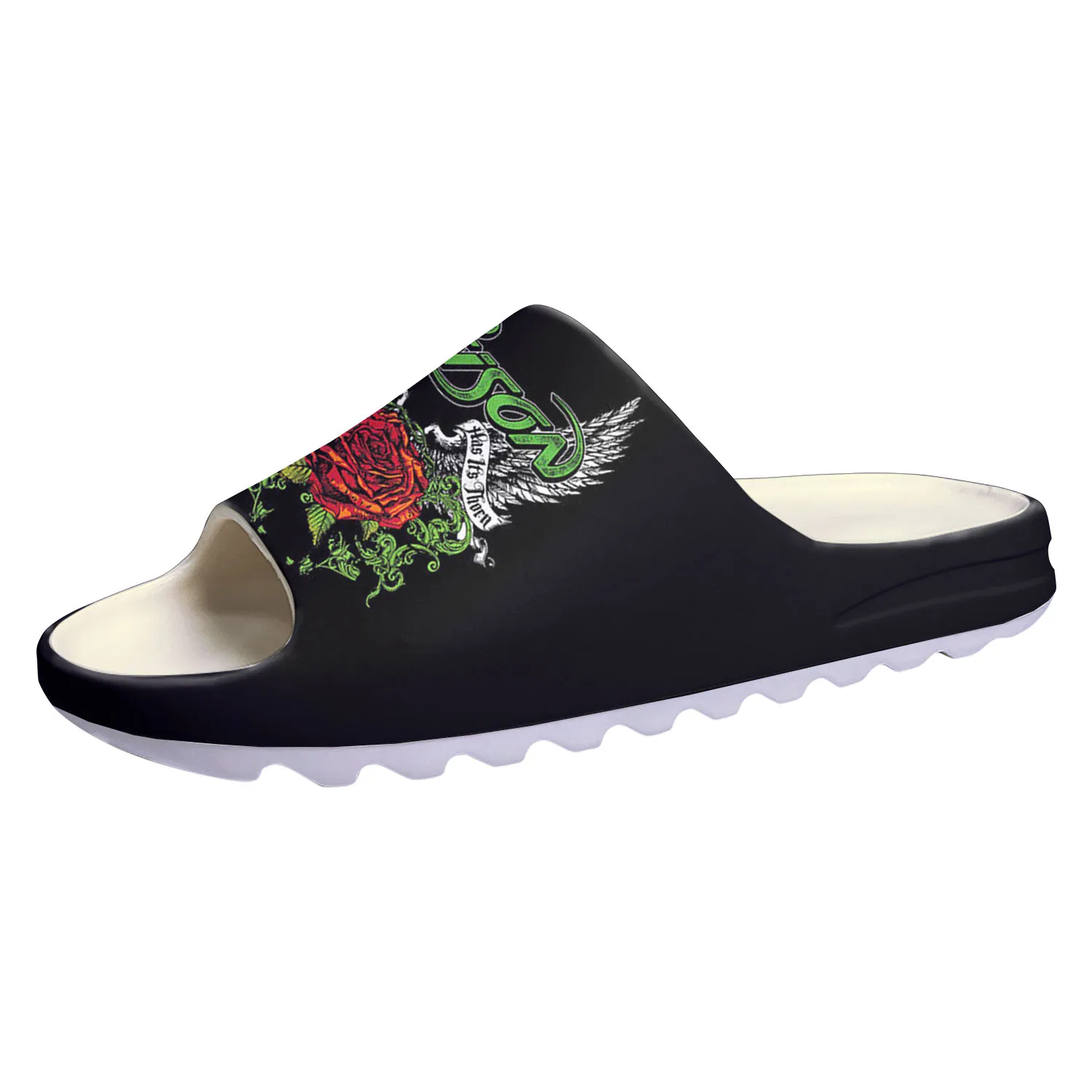 

Poison Band Rock Soft Sole Sllipers Home Clogs Step on Water Shoes Mens Womens Teenager Bathroom Customize on Shit Sandals
