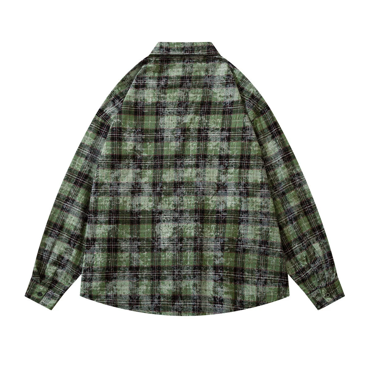 2022 Men Plaid Shirt Hip Hop Streetwear Oversize Shirt Embroidery Harajuku Shirt Long Sleeve Retro Checkered Flannel Shirt Loose