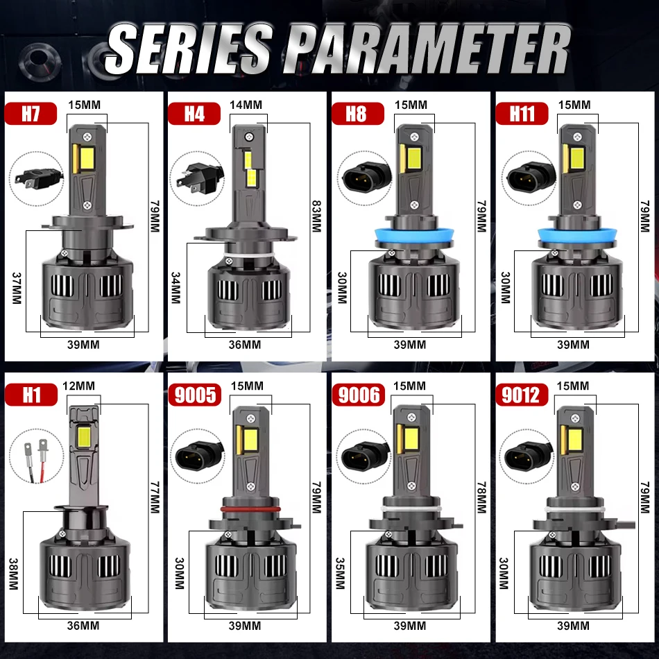 Лампа DualVision H7 светодиодный Canbus Headlightv H4 H1 H11 H9 H8 9005 9006 HB3 HB4 9012 HIR2 9570 CSP 12 В