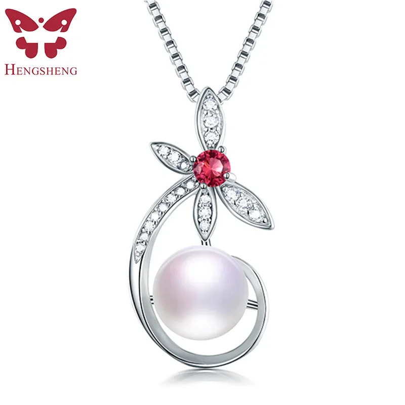 Женское ожерелье из серебра 925 пробы с натуральным пресноводным жемчугом