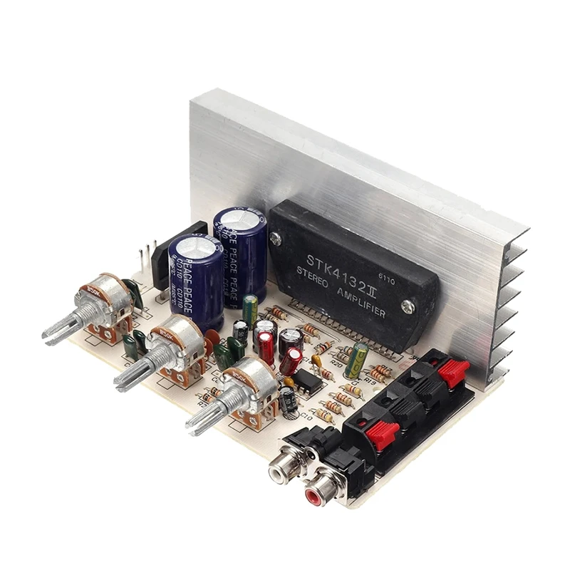 

DX-0408 STK Amplifier Board 50Wx2 Dual Channel Amplifier Board STK Thick Film Series Power Amplifier Board