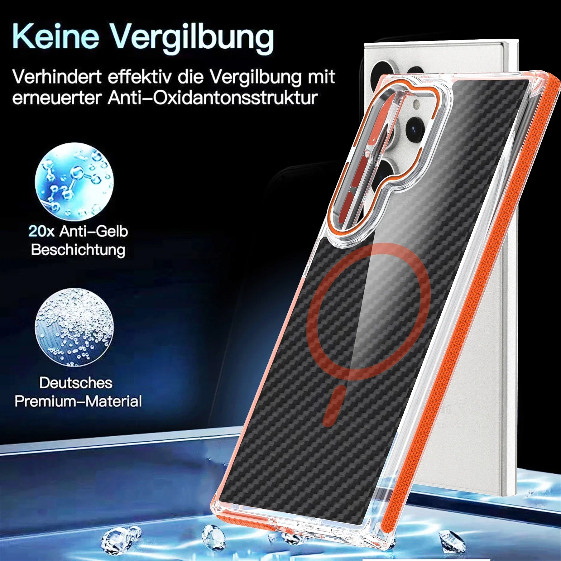 Противоскользящий армированный чехол Magsafe из поликарбоната в стиле милитари для