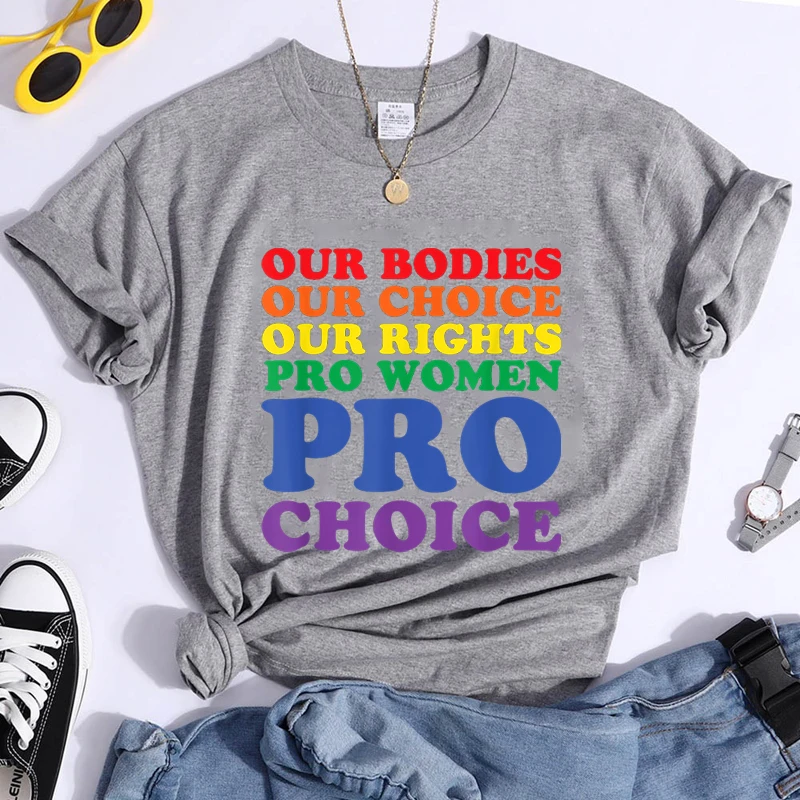 Женская футболка с надписью My Body Choice |