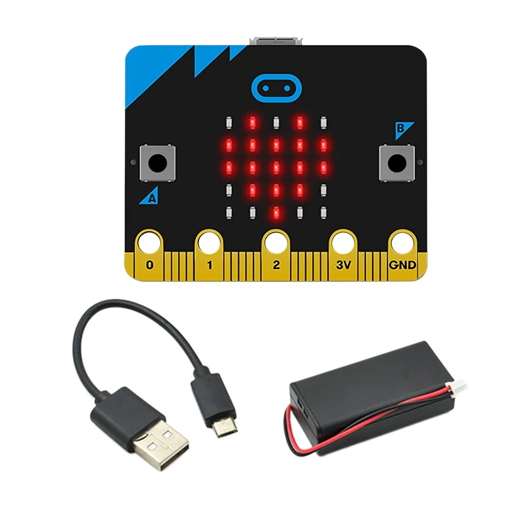 Плата разработки Micro:Bit V1.5 Smart Car Kit/Qtruck/Python Education BBC Программируемый робот Microbit для