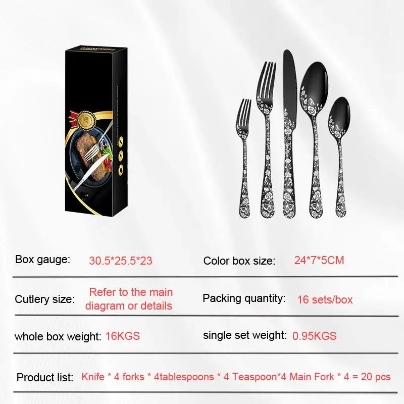 

Upgrade Your Dining Experience with Nordic Style Patterned Stainless Steel Cutlery - The Perfect Addition to Your Table Setting