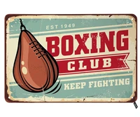 boxing club tin signs boxing speed leather ball pear shape punching bag vintage signboard vintage metal tin sign for men