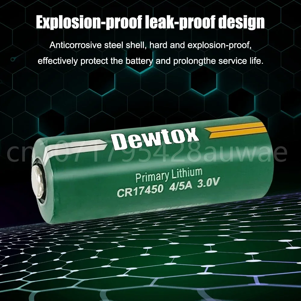 10PCS 3V CR17450 4/5A lithium manganese column Battery water meter Heating Water RAM memory PLC