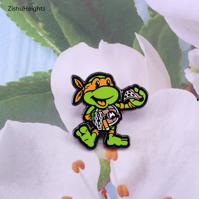 

Cartoon Turtle Enamel Pin Anime Badge Brooch for Jewelry Accessory Gifts for Fans Friends
