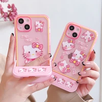 bandai hello kitty cartoon stand holder phone case for iphone12 12pro 12promax 11 13 pro 11promax x xs max xr cover phone holder