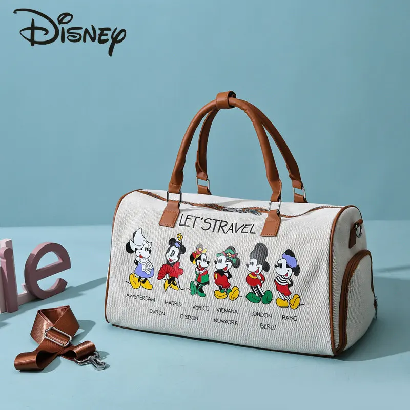 Disney Mickey New Unisex Handbag High Quality Cartoon Wet and Dry Separation Travel Bag Fashion Portable Outdoor Fitness Bag
