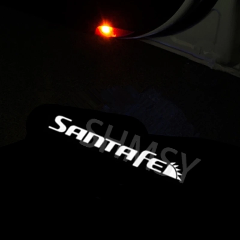 

2 шт. светодиодный проектор двери автомобиля, эмблема, лазерная тень, лампа приветствия для IX45 Santa Fe DM Maxcruz 2013 2014 2015 2016 2017