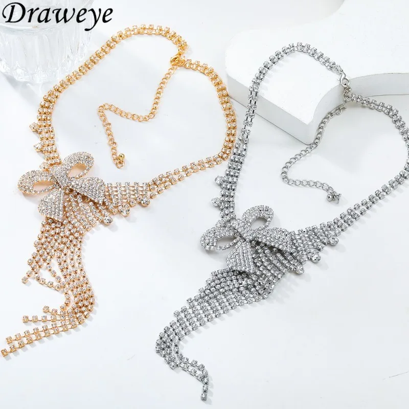 Чрезмерные ожерелья Draweye для женщин свадебные аксессуары Элегантные украшения с