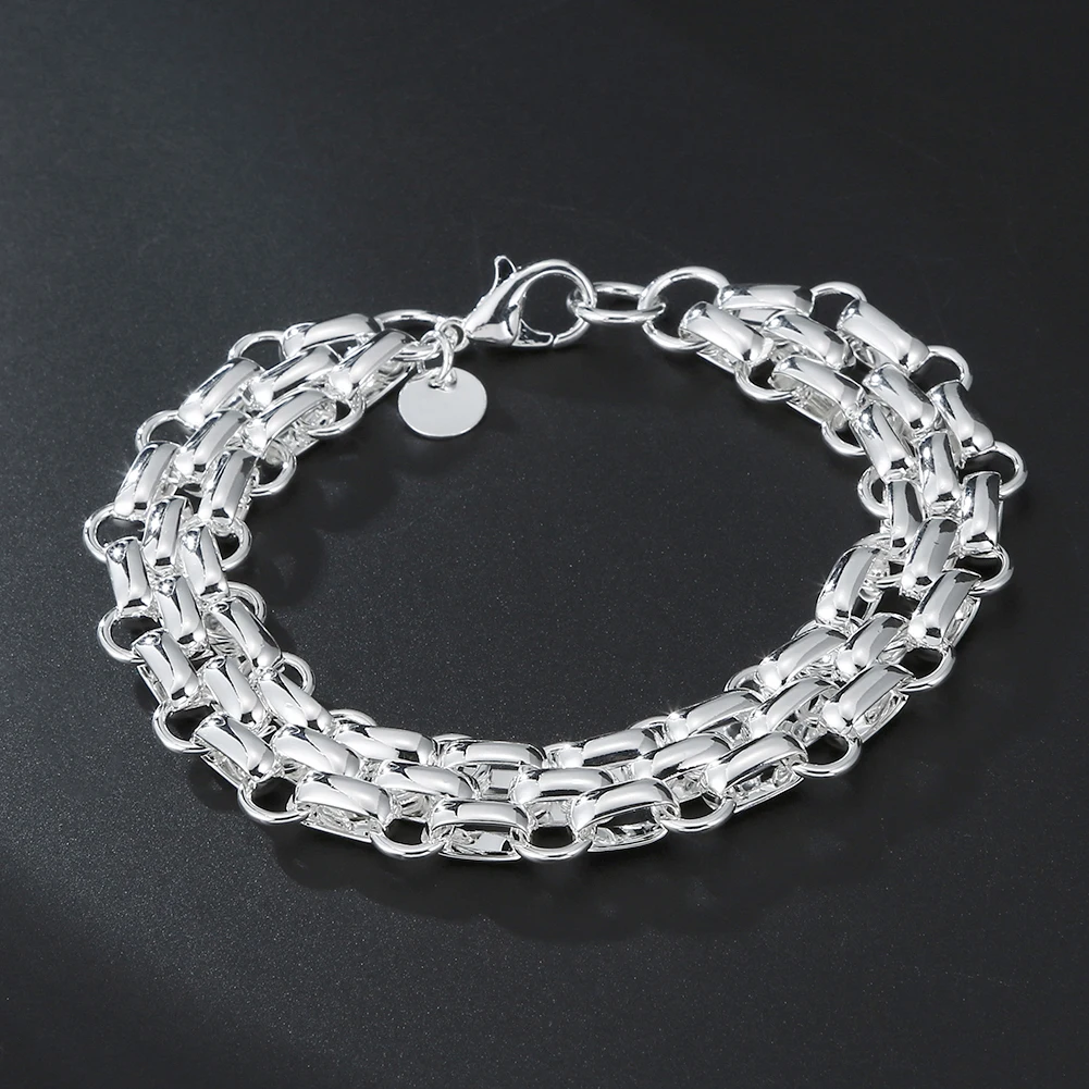 Тройной браслет для женщин модные дизайнерские ювелирные изделия серебряного