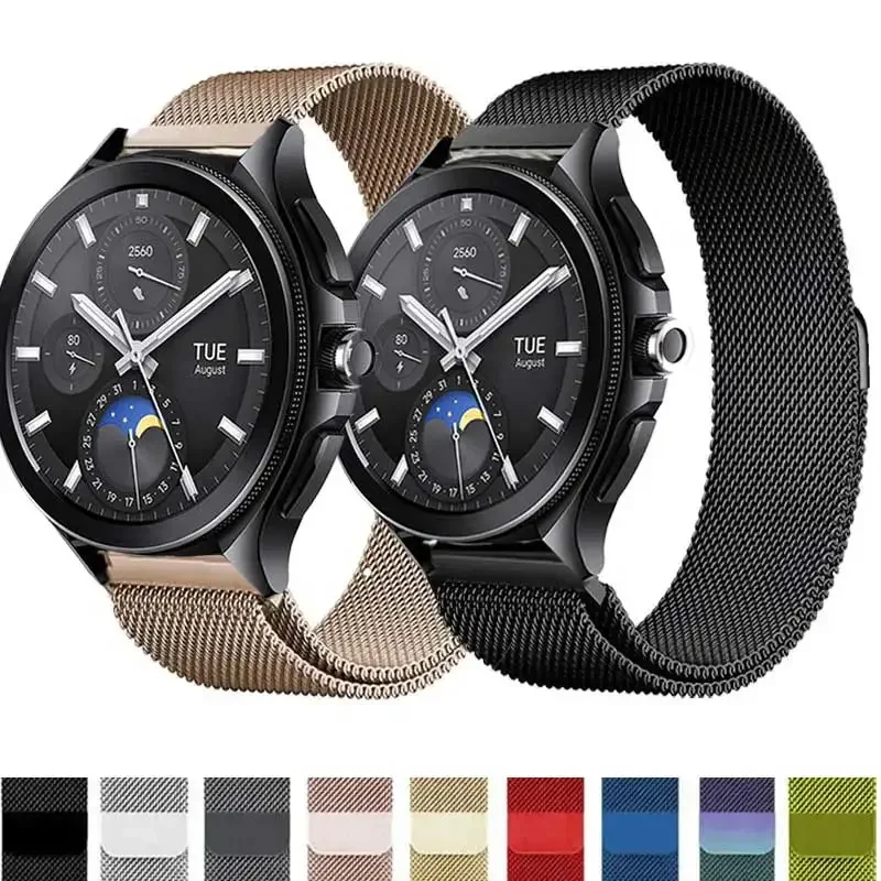 Браслет со стальной магнитной пряжкой для Xiaomi Watch 2 Pro / S3 S2 46 мм/Mi S1 сменный