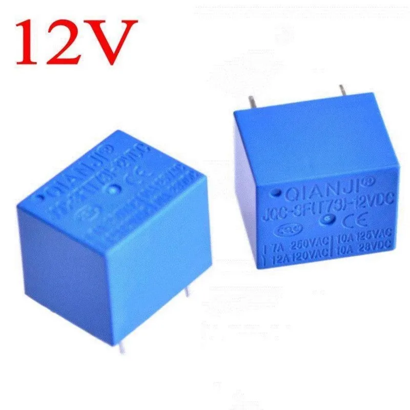 Катушка SPDT 5 Pin 1NO 1NC 5/12/24 В постоянного тока, Мини реле мощности, печатная плата, 10 шт.