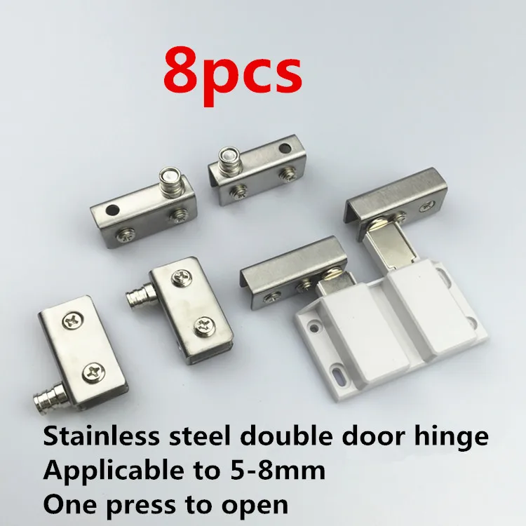 

Double Door Glass Wine Cabinet hinge sets, Stainless steel Door sensor