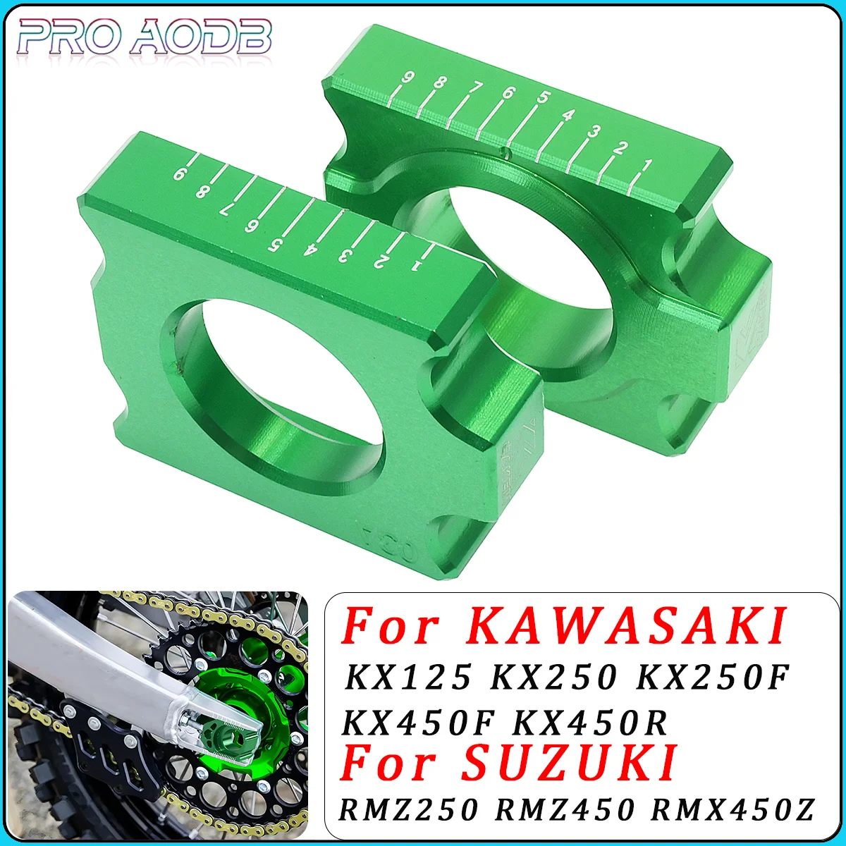 Регулятор цепи заднего моста с ЧПУ для мотоцикла Szuki RMZ RMX Kawasaki KX KLX125 250 450 250F 450F 450R