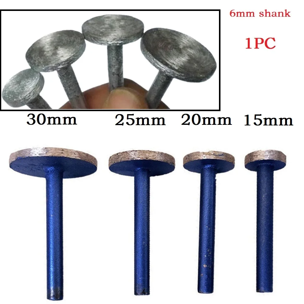 

15/20/25/30mm Grinding Head Polishing Head Mounted Points Shank Diamond Sintered T-shape Carving Grinding Wheel