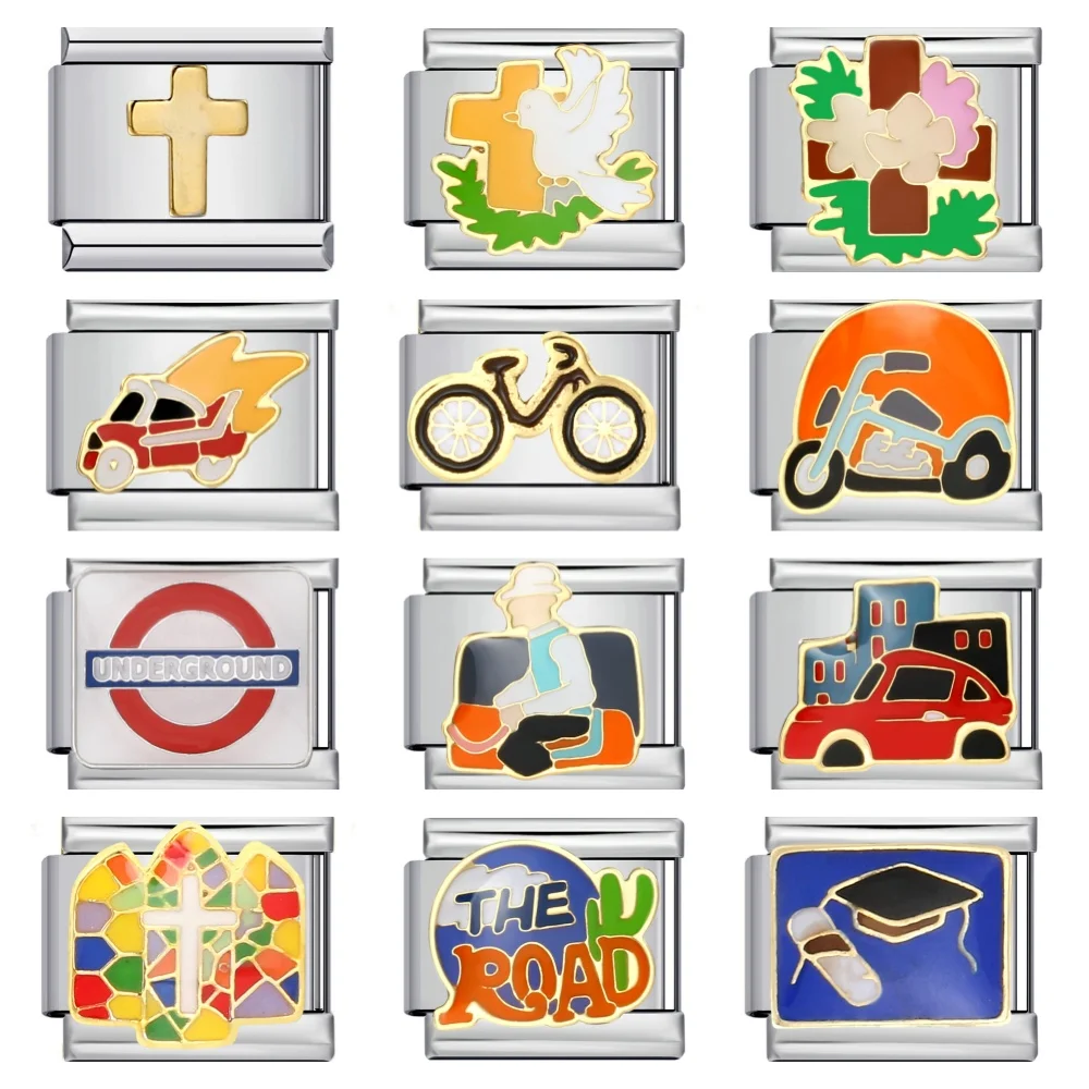 1 шт. итальянский эластичный шарм подходит для 9 мм нержавеющая сталь модные