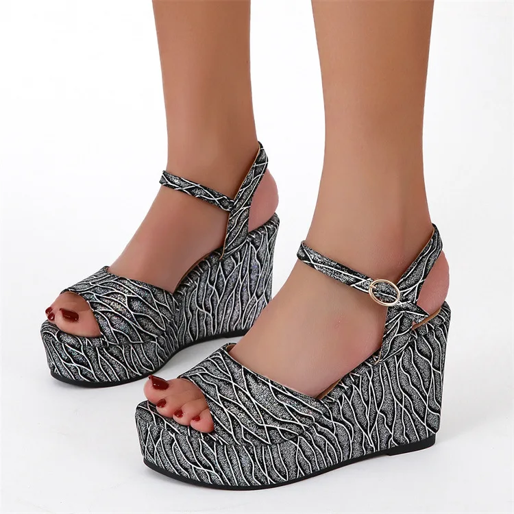 

2022 New High Heel Open Toe Buckle Women's High Heel Sandals Platform Women's Pumps