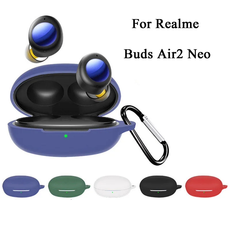 

Soft Silicone Protective Cover Shell Anti-fall Earphone Case For realme Buds Air 2 Neo Wireless Earbud
