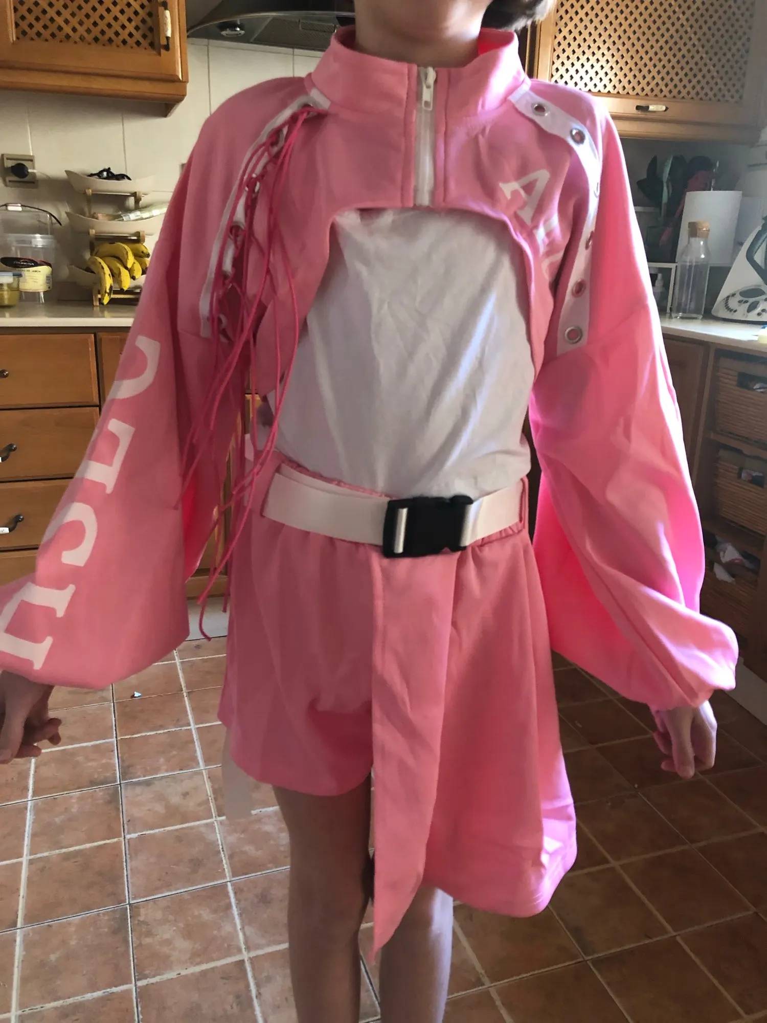 Детская одежда в стиле хип-хоп розовый красивый уличный танцевальный костюм для