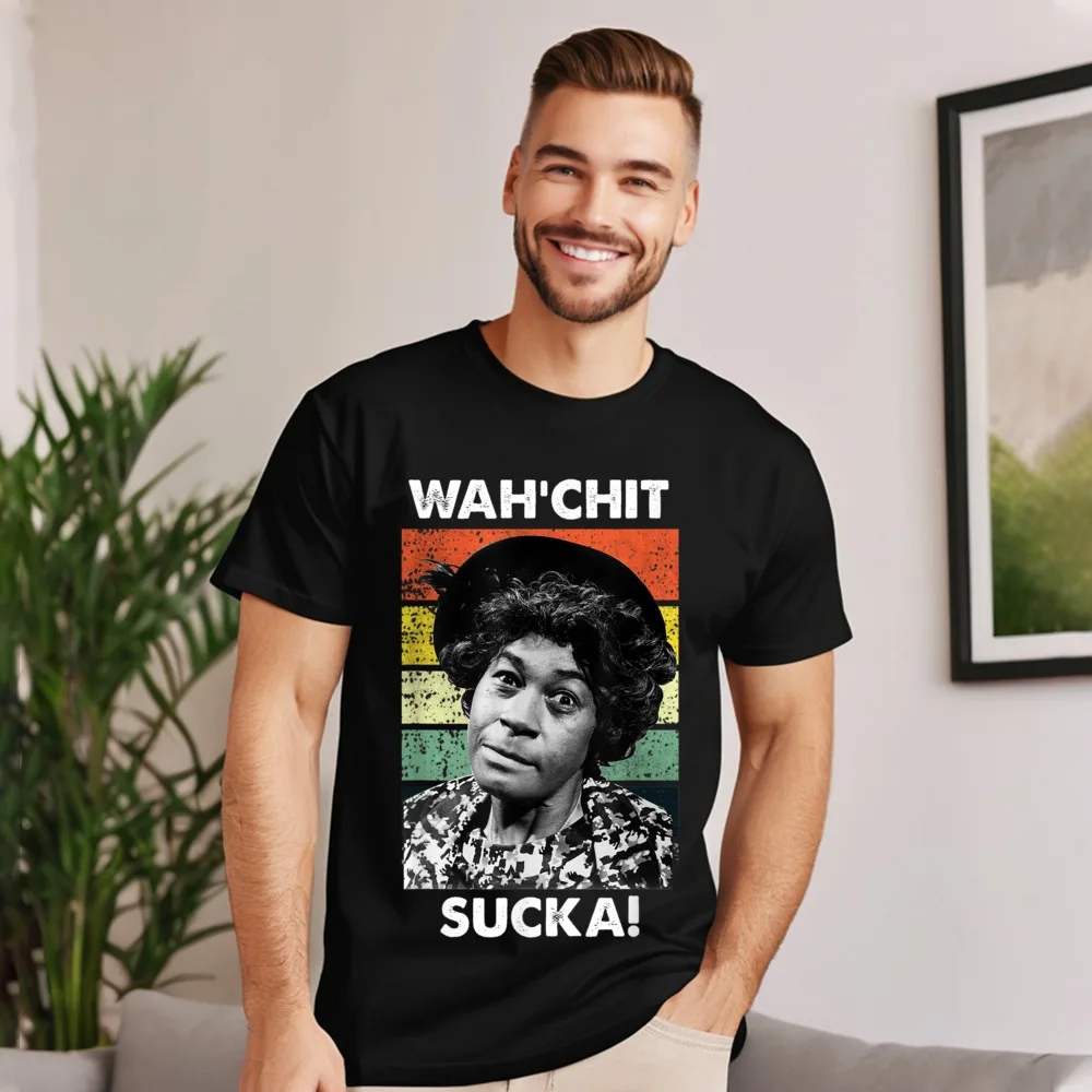 WAHCHIT SUCKA Watch It Sucka Short Sleeve Tops &amp Tees Crewneck Premium Cotton Women's T Shirts Group Shirt Hip Hop