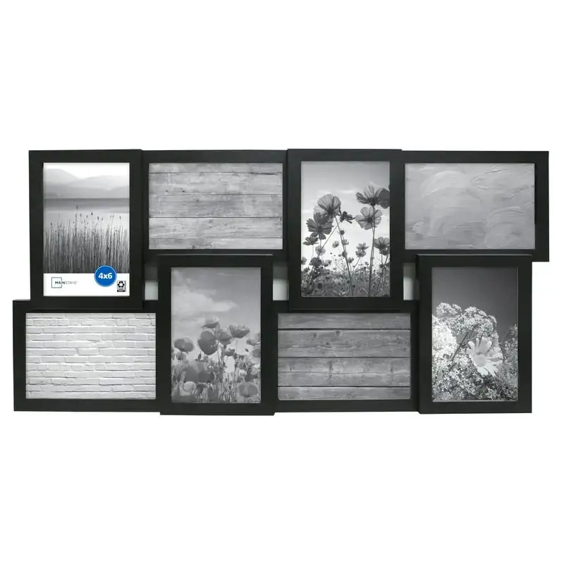 

8-Opening Linear Gallery Collage Picture Frame, Black Photo card holder Picture frame Photocard holder Wall decororation Kpop Ph