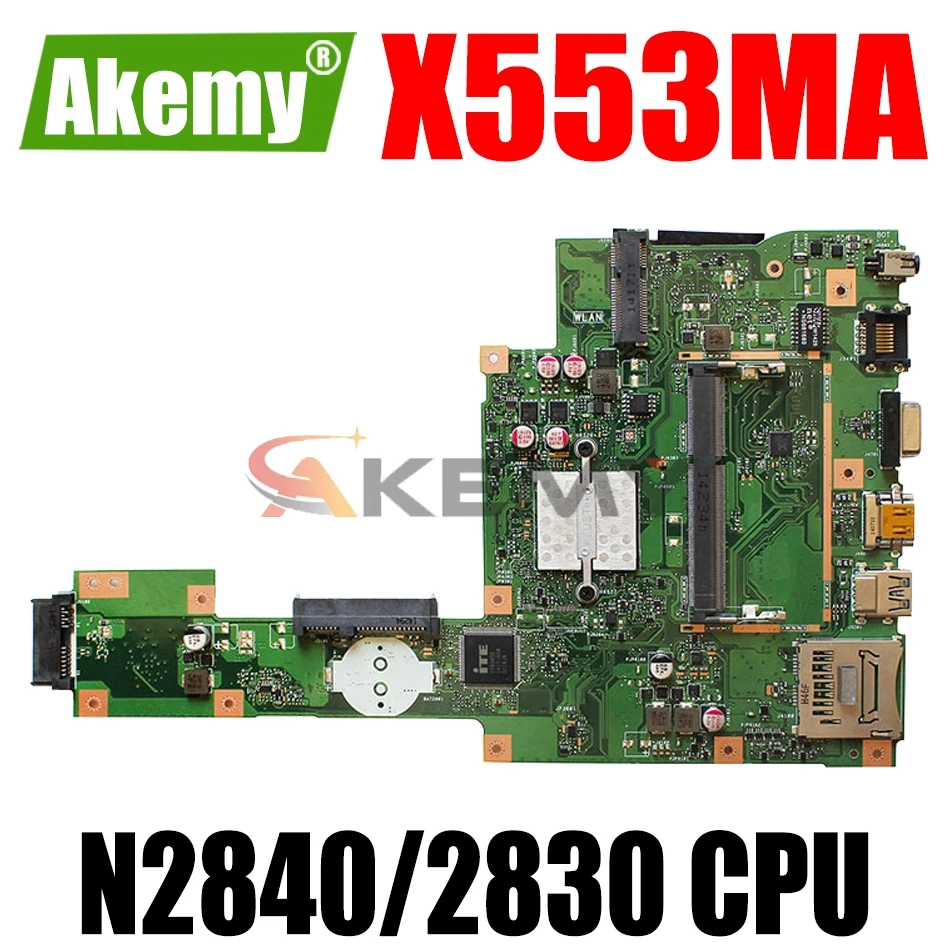 

AKEMY X553MA Laptop Motherboard For ASUS X553MA X553M Original Mainboard N2840/2830 CPU