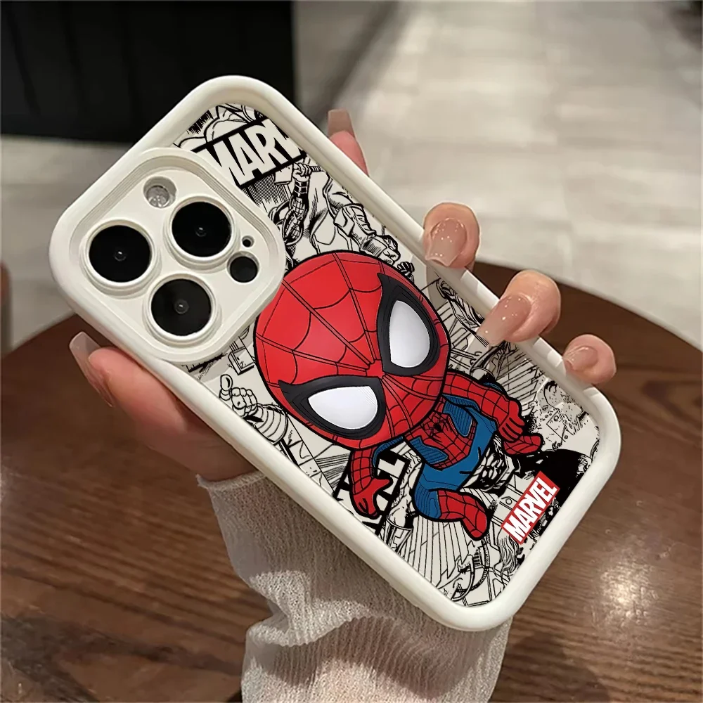 Фото Силиконовый чехол для телефона Marvel Venom Spider Man для iPhone 16, 15, 14, 13, 12, 11 Pro Max XS X XR 8 7 16 Plus SE2, мягкая матовая задняя крышка №3