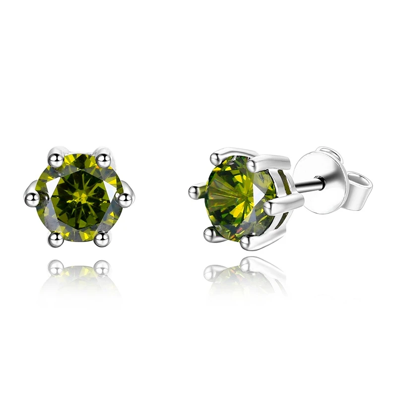 

Nasia Earrings AAAAA Olive Green Cubic Zircon Stud Earrings Women Fashion High Quality Jewelry Party Wedding Gift