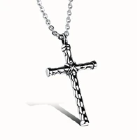 crucifix pendant stainless steel mens cross chain street fashion hip hop jewelry