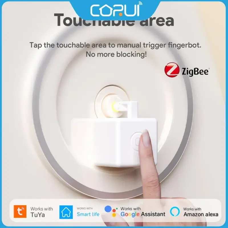 Aubess Tuya Zigbee Smart Fingerbot Plus Life Кнопка переключения Толкатель Поддержка Alexa Google Home